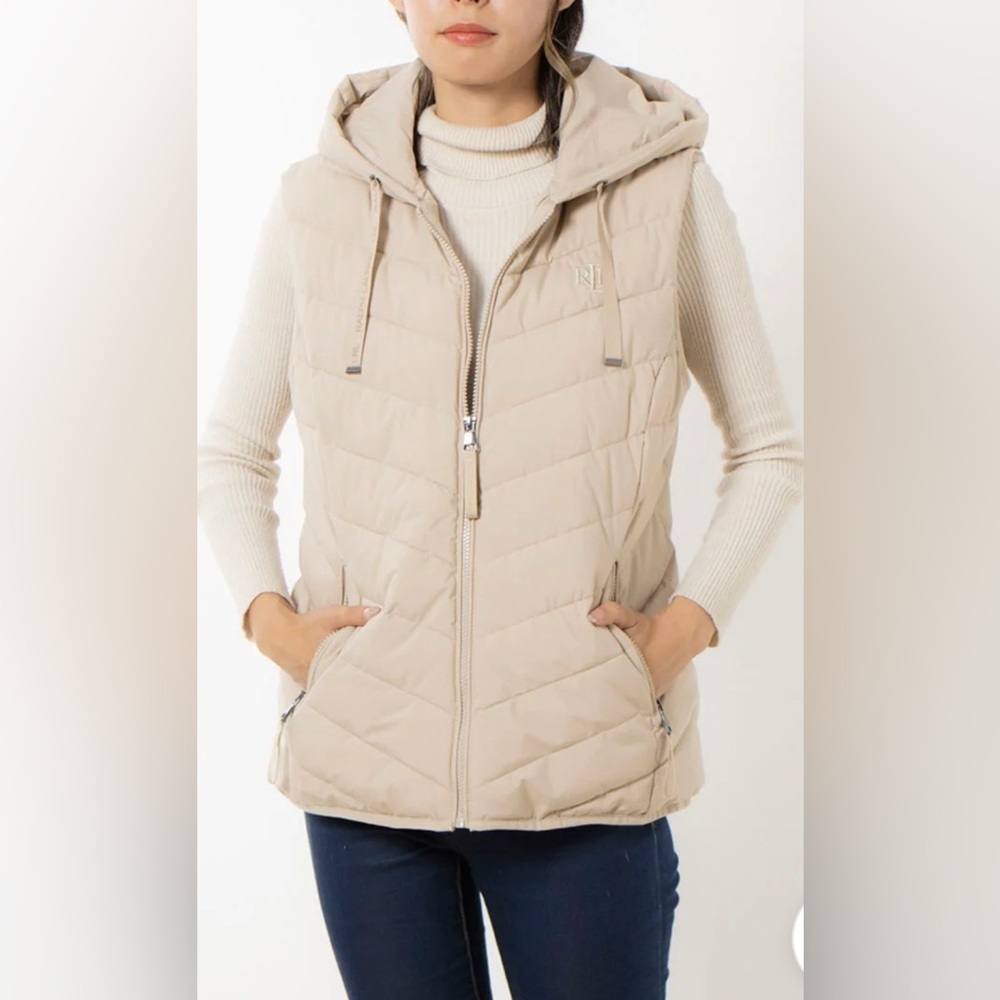 Ralph Lauren Stretch Puffed Vest Cozy cabincore size S